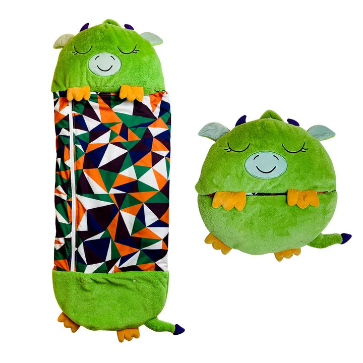Sac de couchage et peluche pour enfants en un