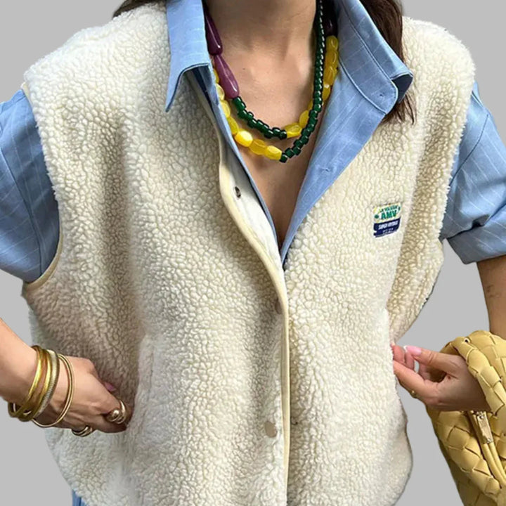 Gilet en laine d'agneau de qualité supérieure