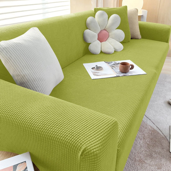Housse de canapé extensible texturée et antidérapante