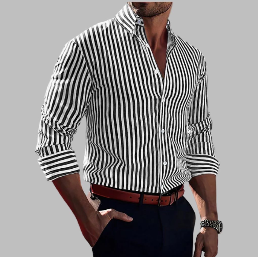 Chemise en coton rayé