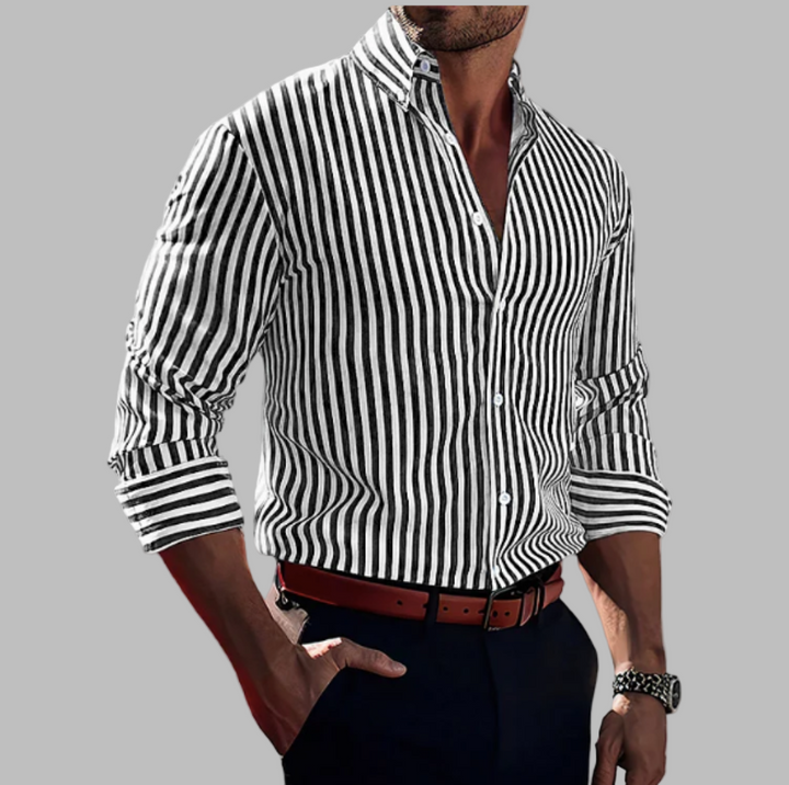 Chemise en coton rayé
