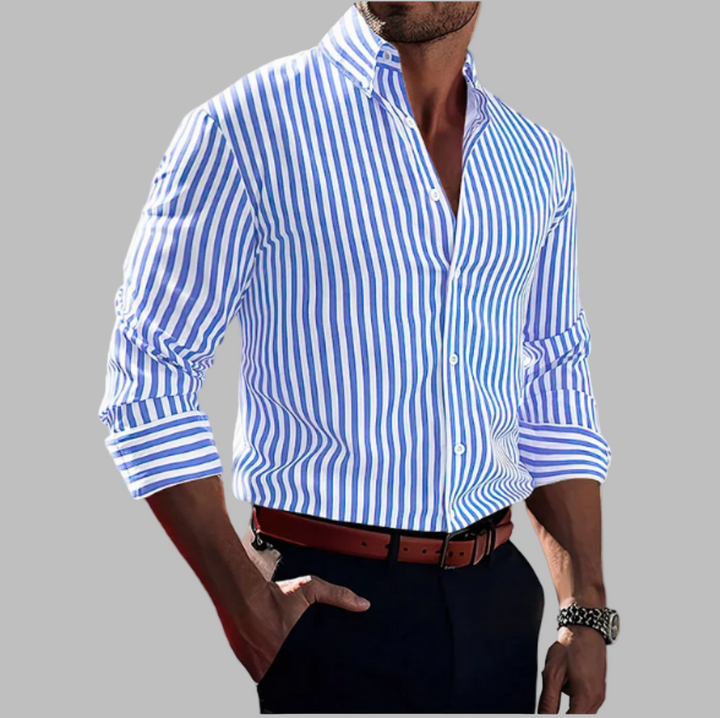 Chemise en coton rayé