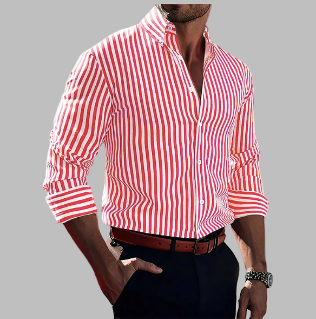 Chemise en coton rayé