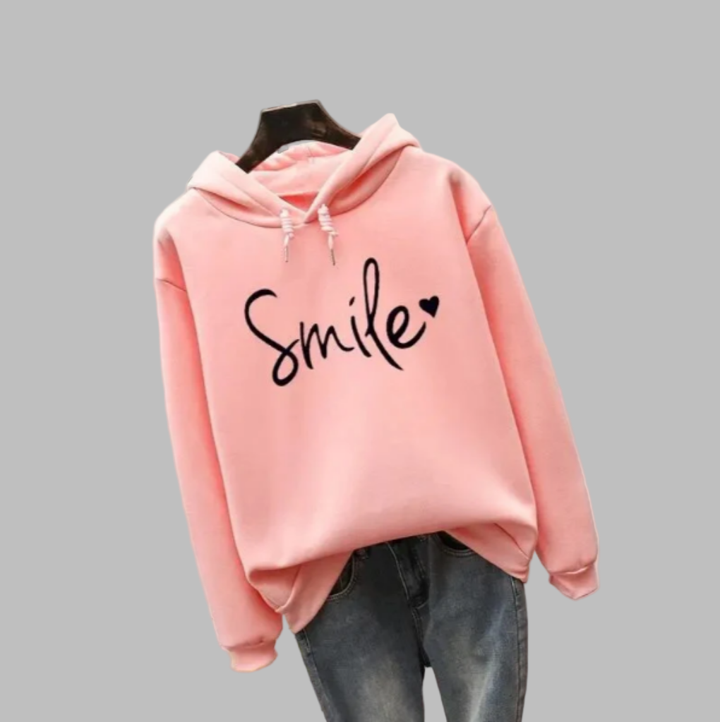 Sweat à capuche Smile pour femme