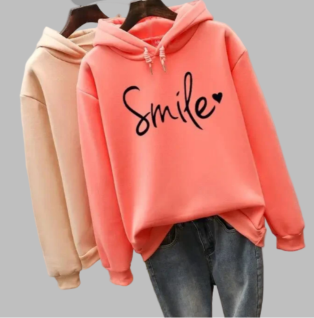 Sweat à capuche Smile pour femme