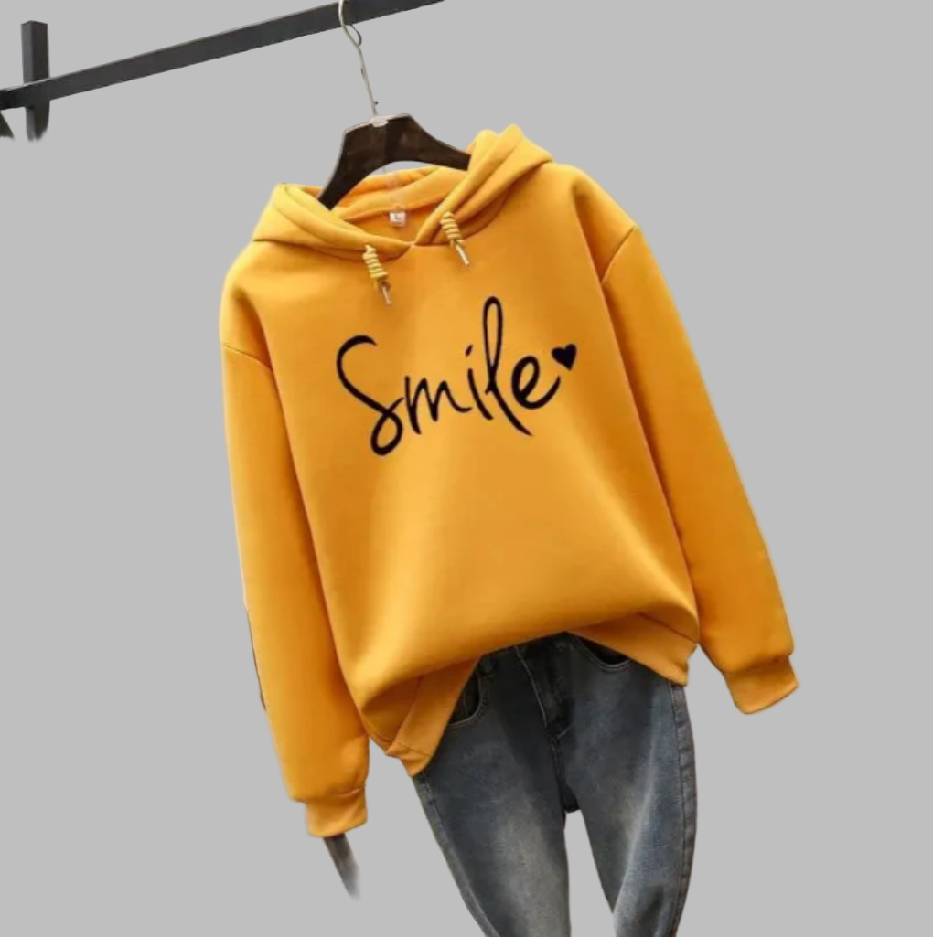 Sweat à capuche Smile pour femme