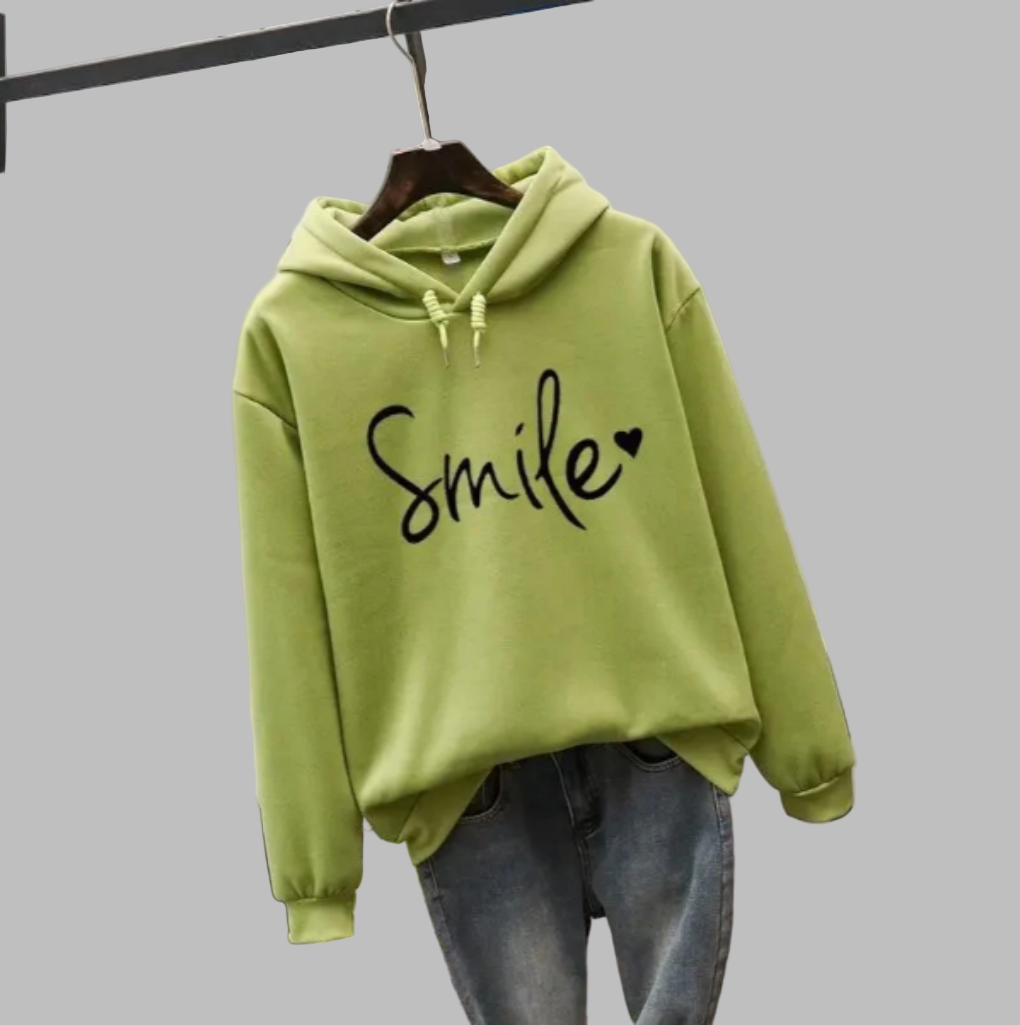 Sweat à capuche Smile pour femme
