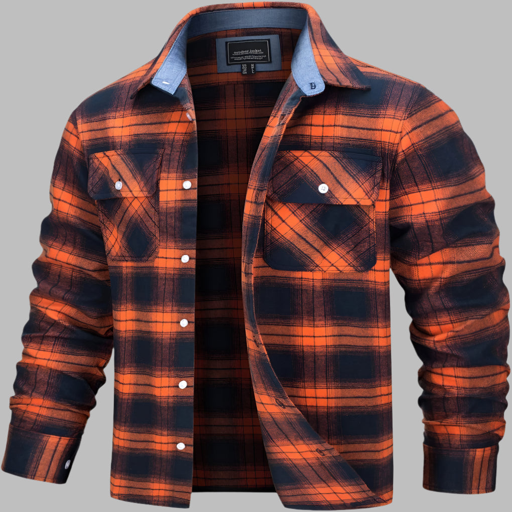 Chemise de bûcheron en flanelle à carreaux de coton
