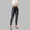 Leggings élégants et brillants avec fermeture éclair