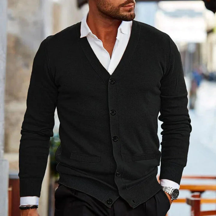 Cardigan en coton pour homme au style décontracté