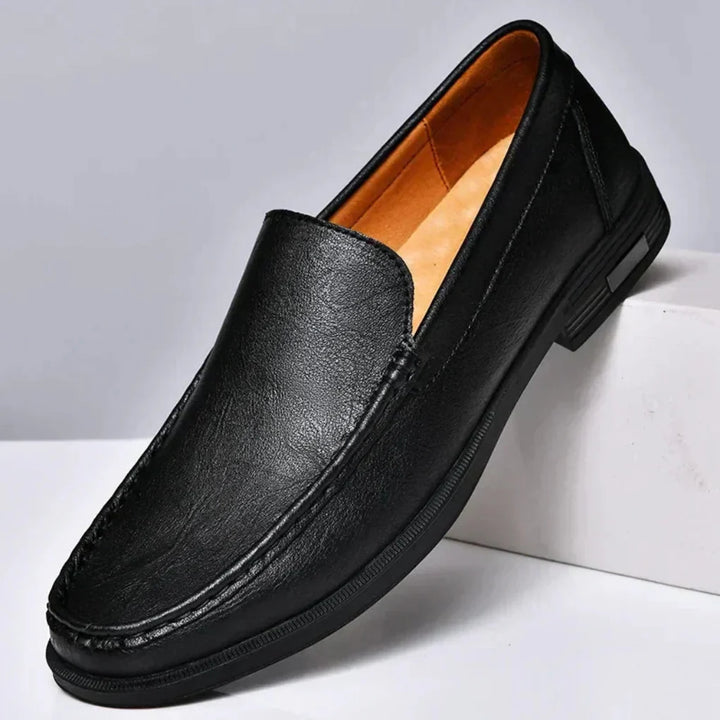 Mocassins à enfiler en cuir cousus à la main