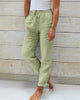 Pantalon en lin décontracté pour femmes