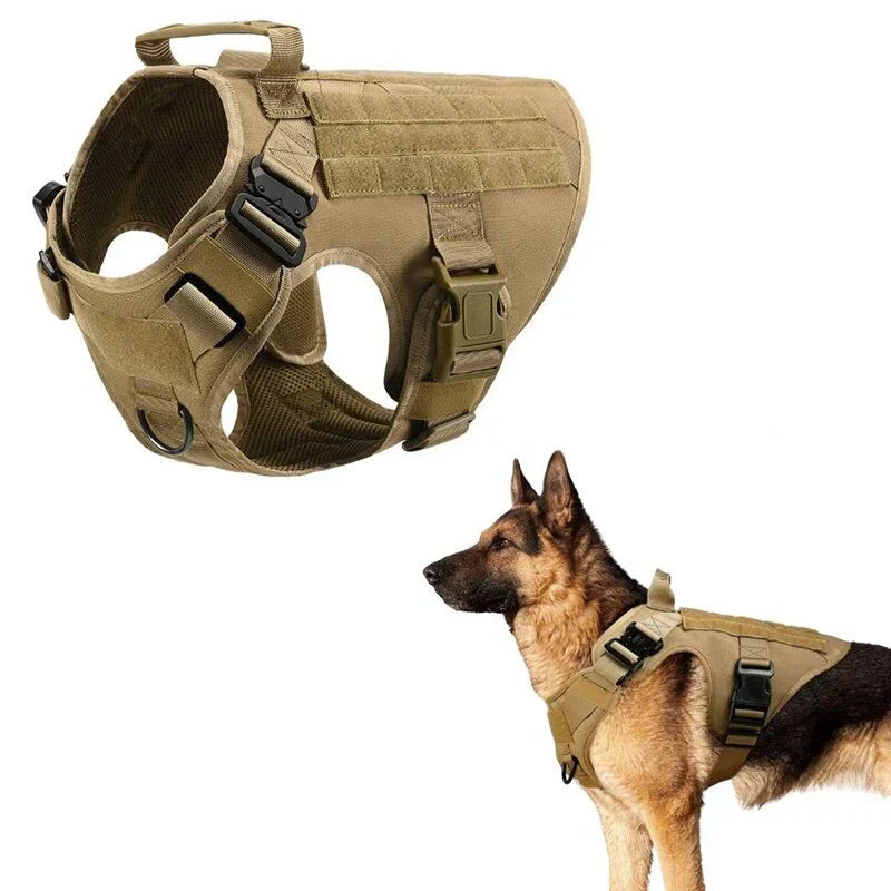 Harnais tactique anti-traction pour chien