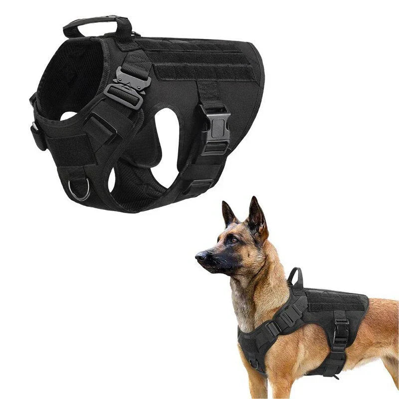 Harnais tactique anti-traction pour chien
