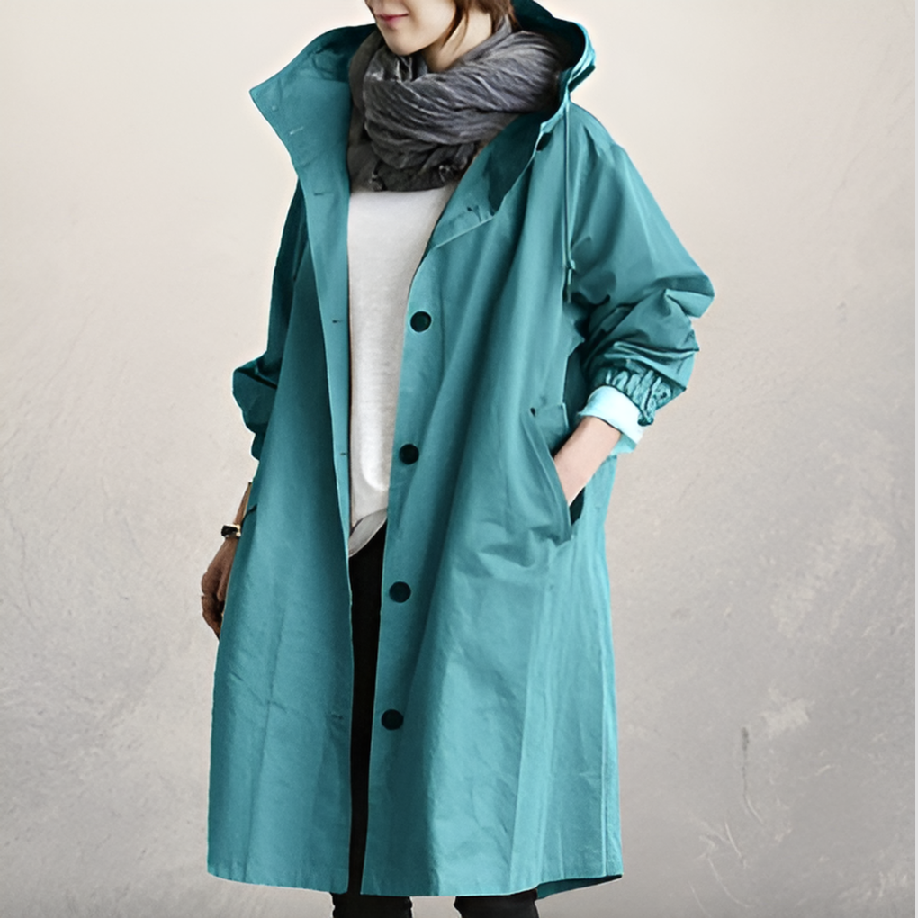 Trench-coat imperméable oversize pour femme : Élégance et protection pour la mi-saison