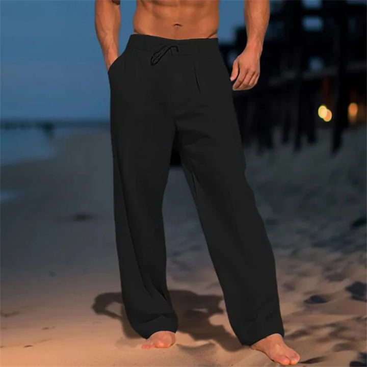 Pantalon d'été élégant en lin pour homme