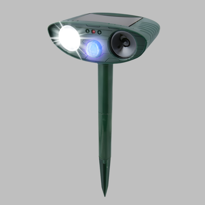 Dispositif antiparasitaire solaire à ultrasons pour l'extérieur