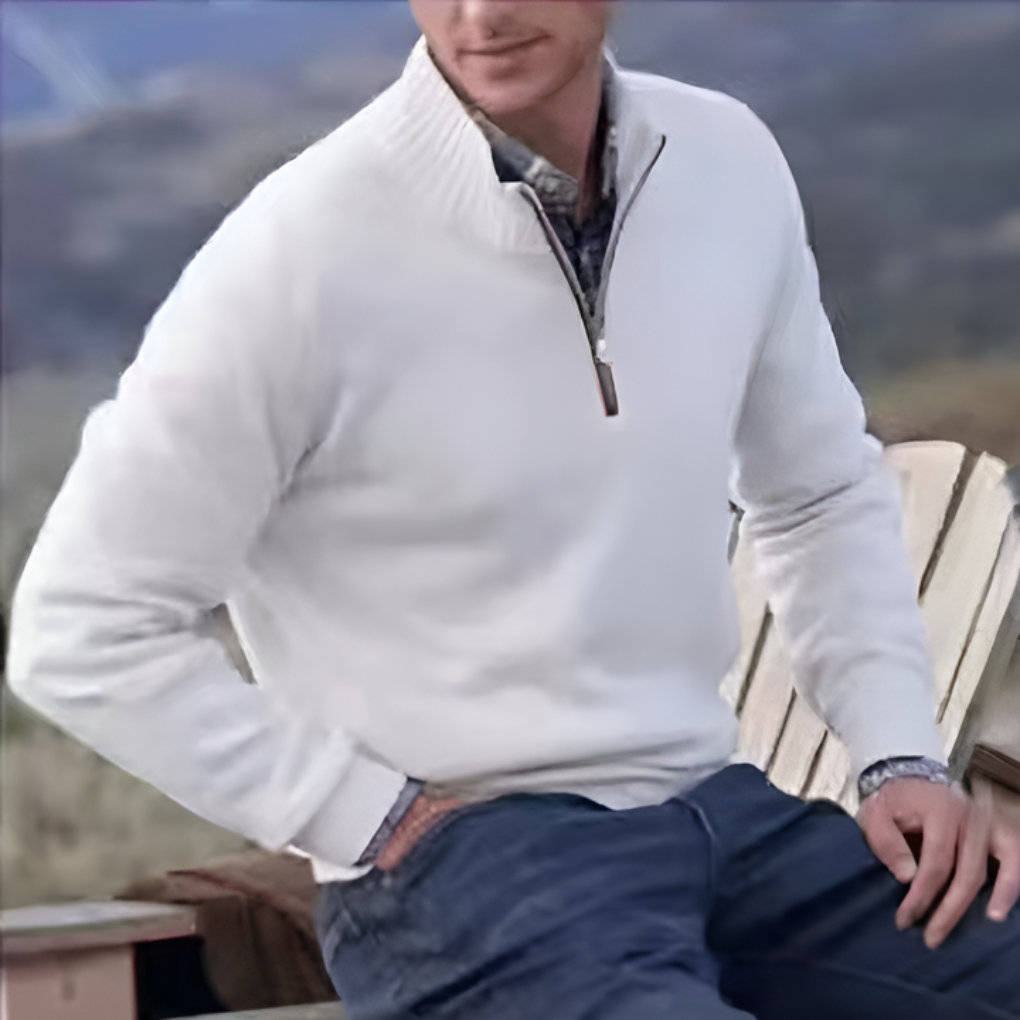 Pull à demi-zip pour hommes – Choix de superposition élégant