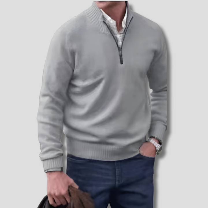 Pull à demi-zip pour hommes – Choix de superposition élégant