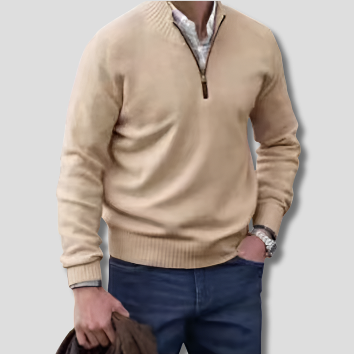 Pull à demi-zip pour hommes – Choix de superposition élégant