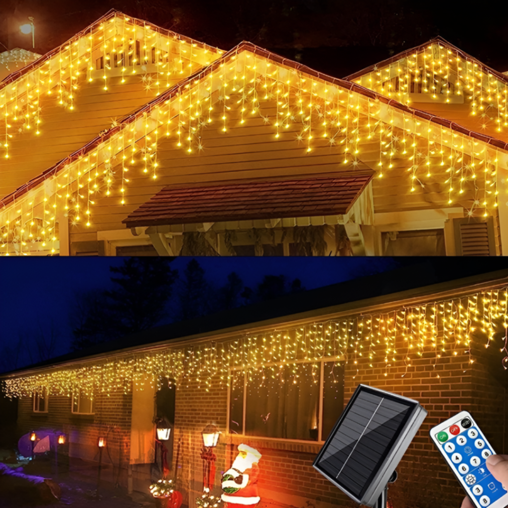 Lumières extérieures à rideau lumineux (Prise non incluse)