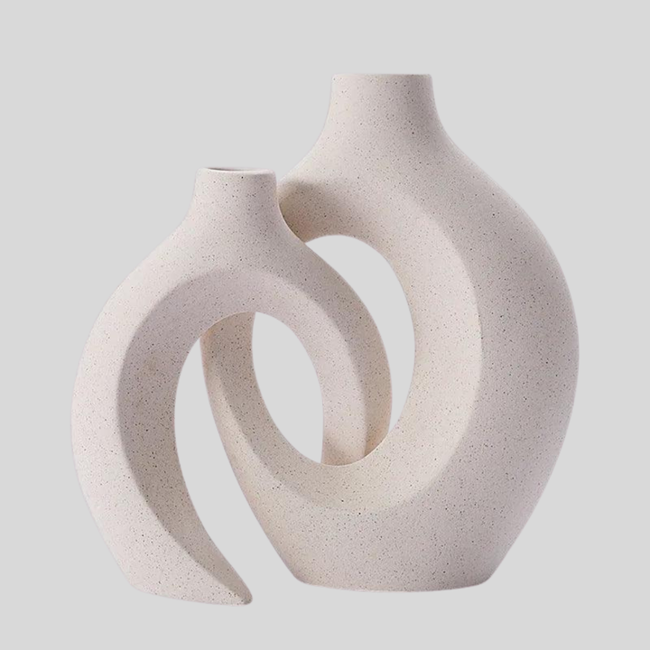 Ensemble de vases en céramique minimaliste