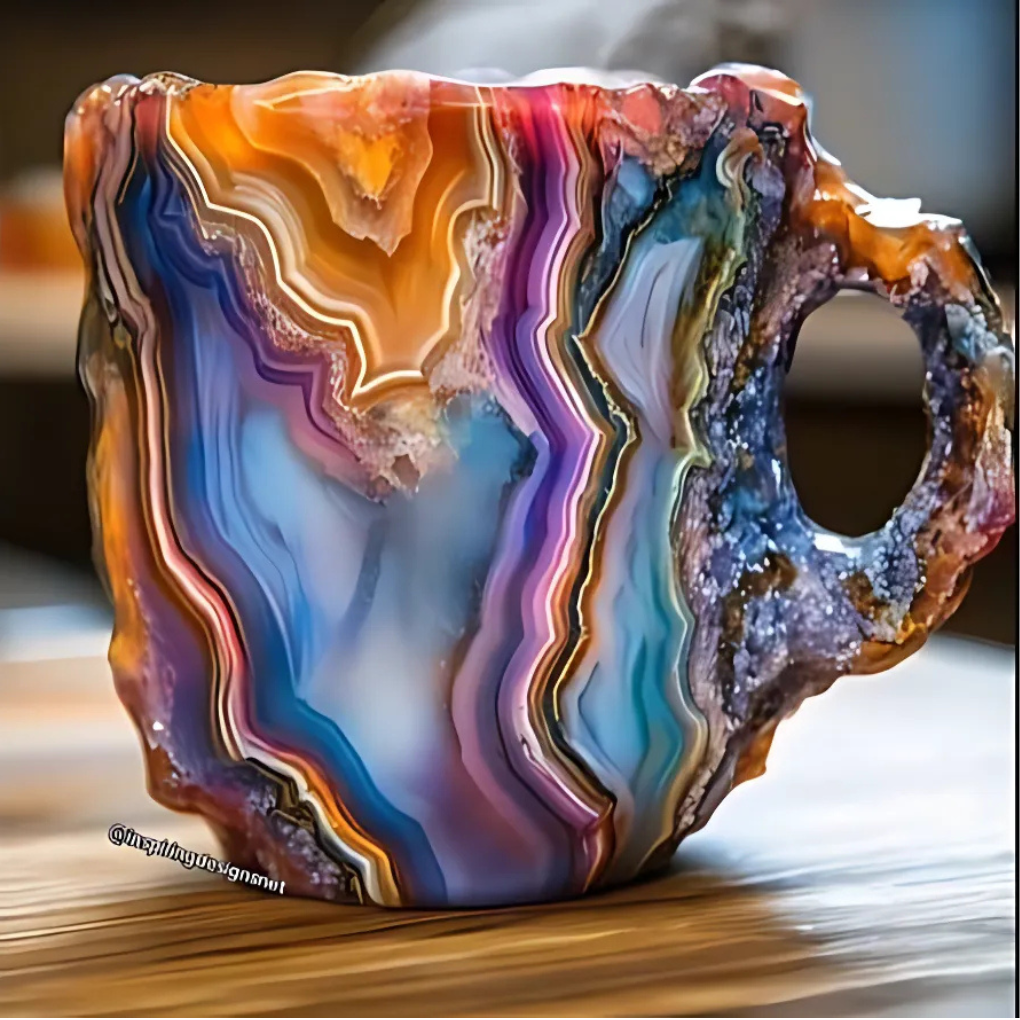 Tasses à café en cristal minéral