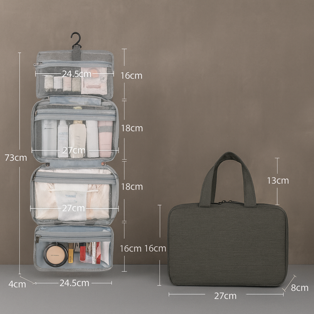 Organisateur de toilette à plusieurs compartiments