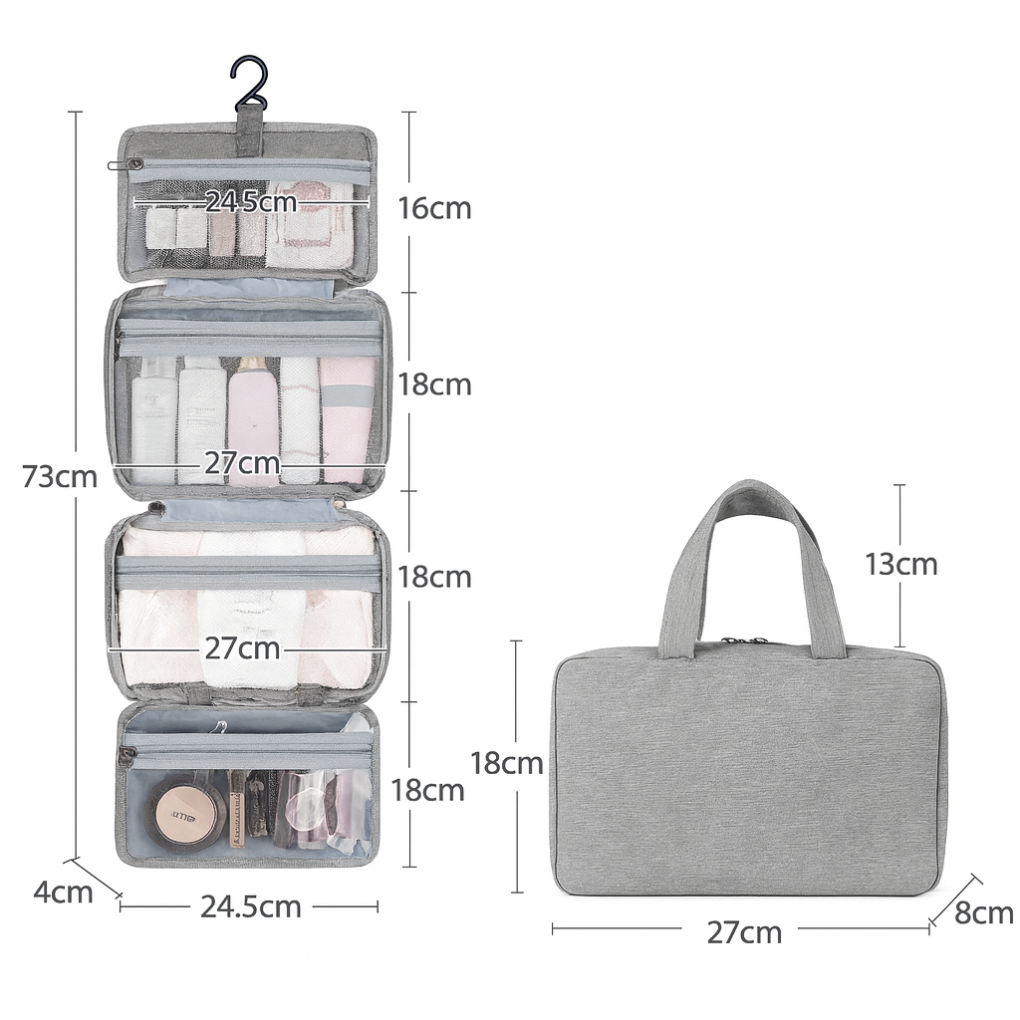Organisateur de toilette à plusieurs compartiments