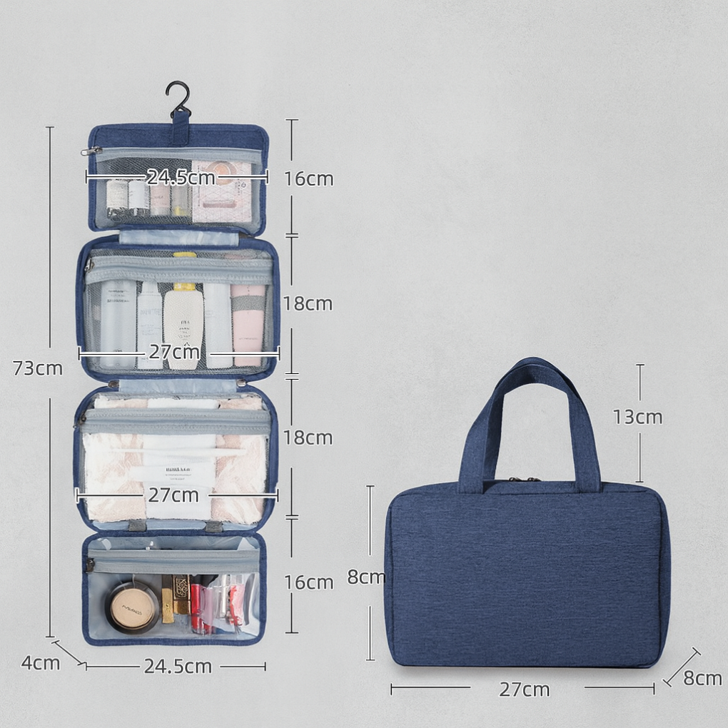 Organisateur de toilette à plusieurs compartiments