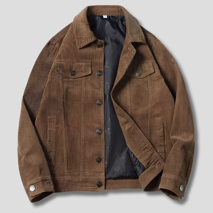 Veste en velours côtelé pour homme – Coupe fine et style épuré