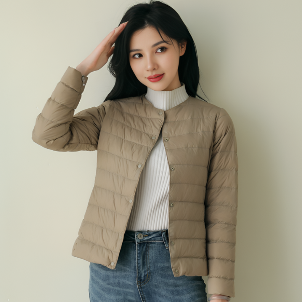 Doudoune portable sans col pour le printemps et l'hiver