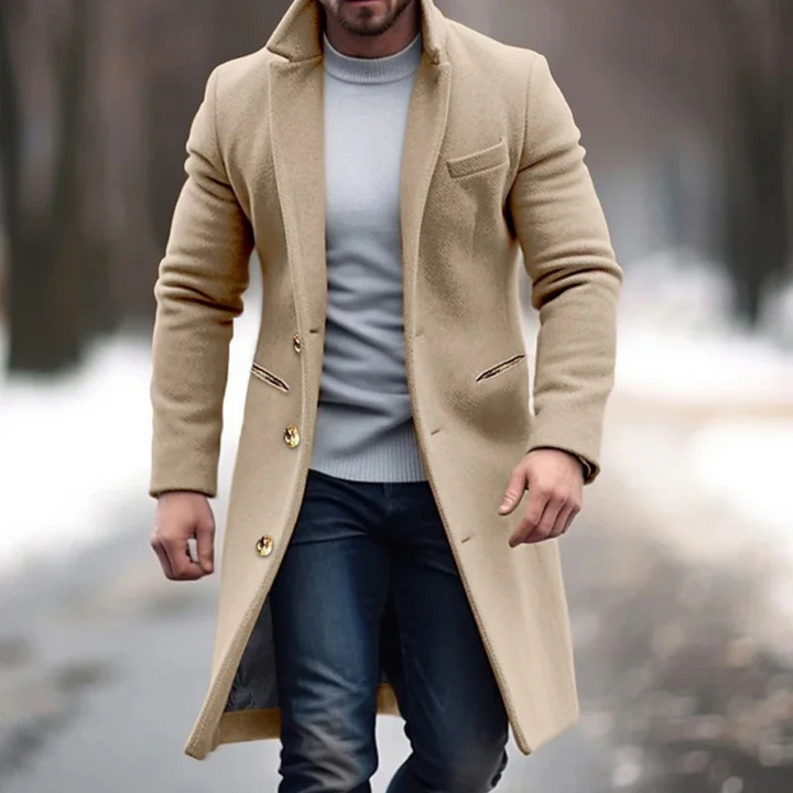 Manteau en laine mélangée pour homme – Une couche élégante pour les journées plus fraîches