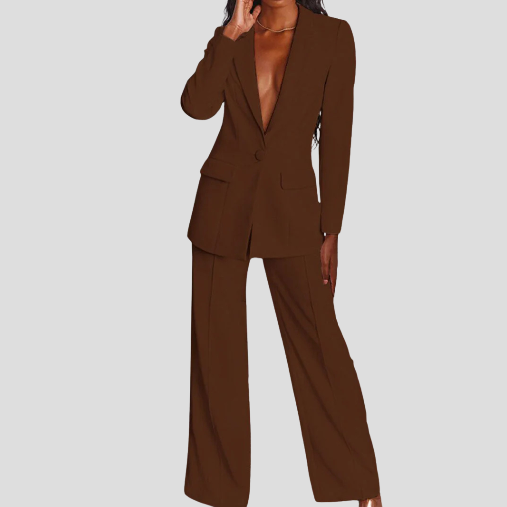 Ensemble blazer et pantalon pour femme