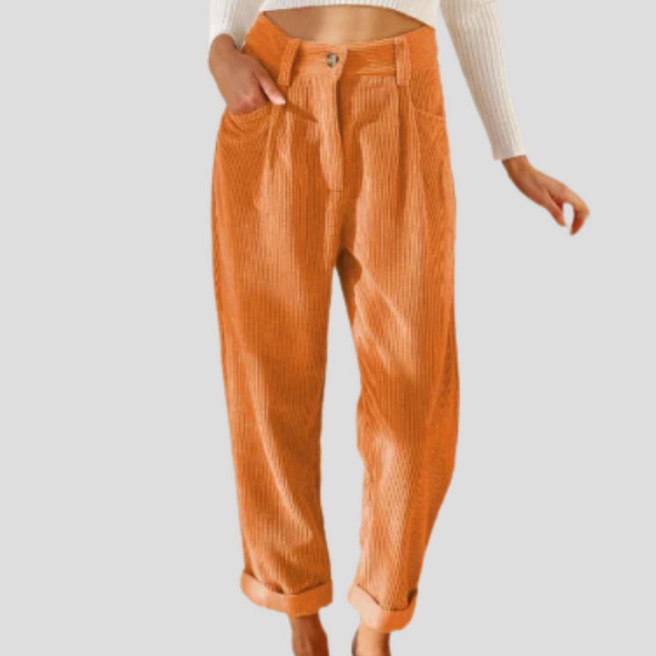 Pantalon élégant en velours côtelé – Style décontracté