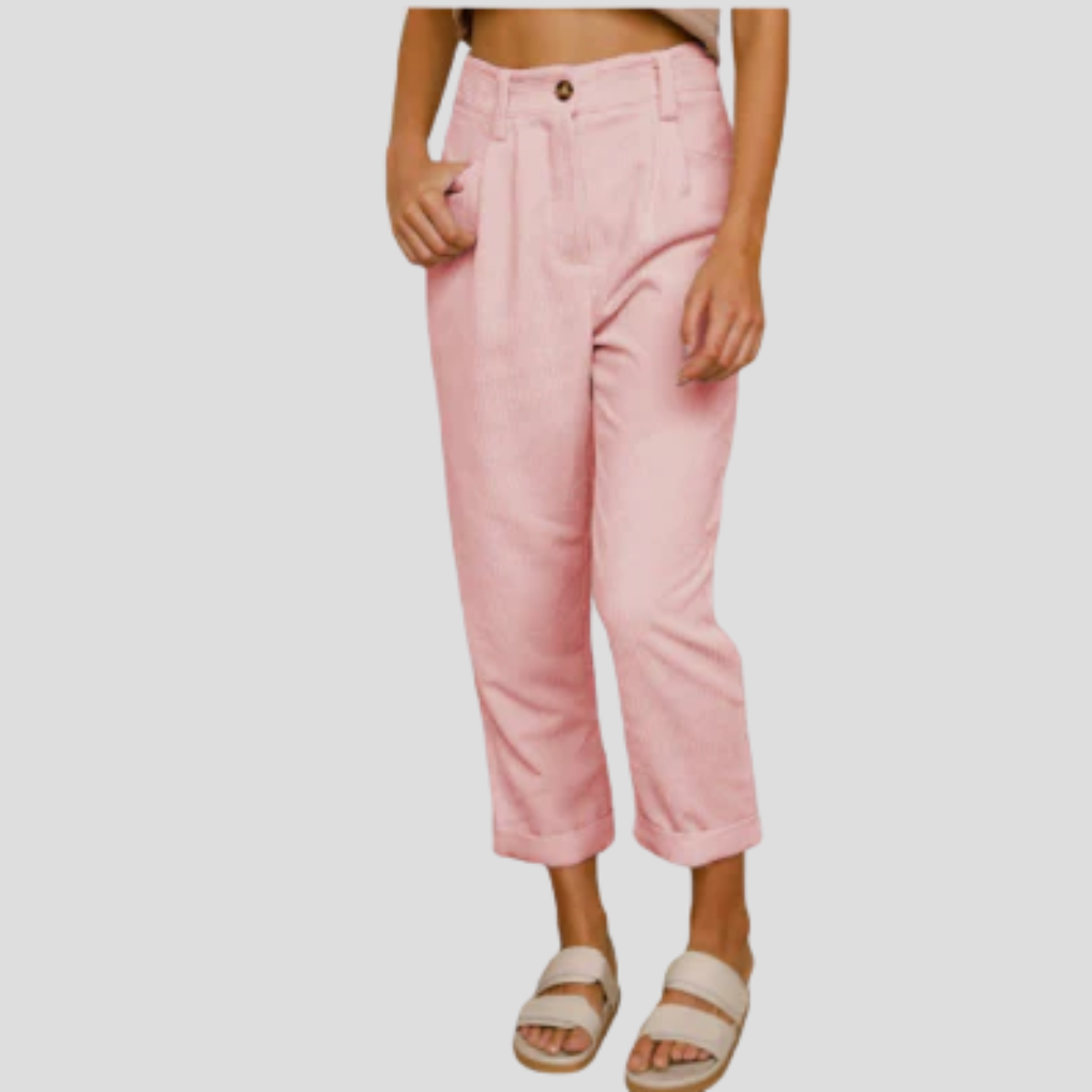 Pantalon élégant en velours côtelé – Style décontracté