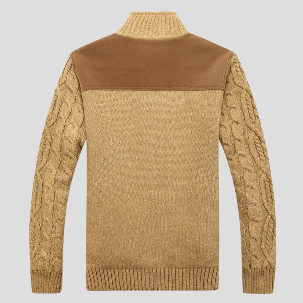 Cardigan doublé en peluche pour homme