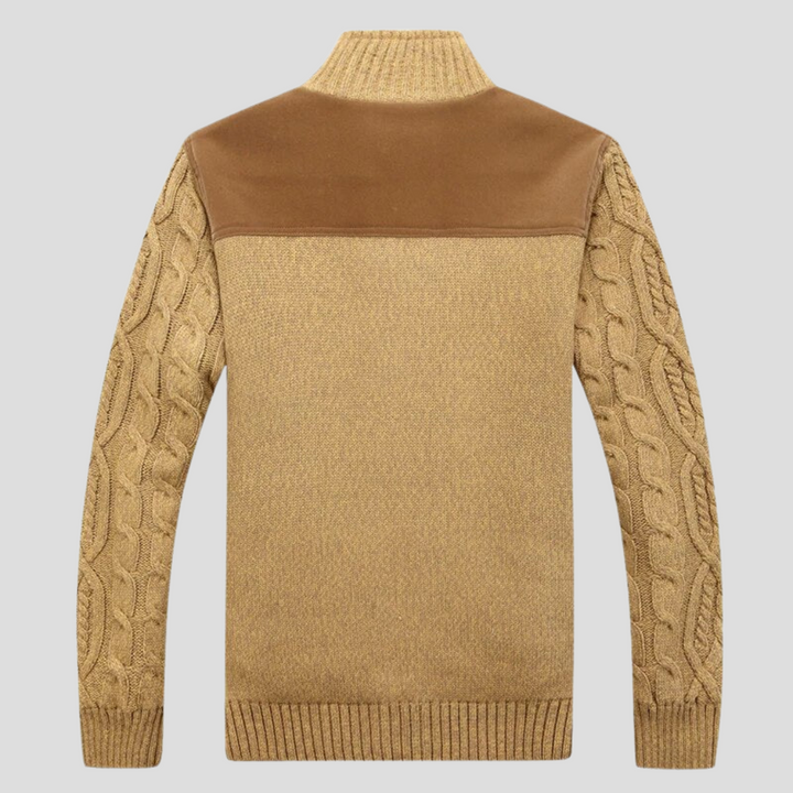 Cardigan doublé en peluche pour homme