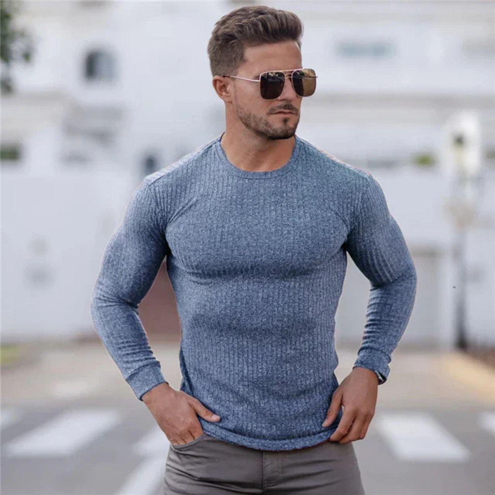 Pull ras du cou en tricot pour homme
