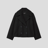 Manteau court chic à double boutonnage