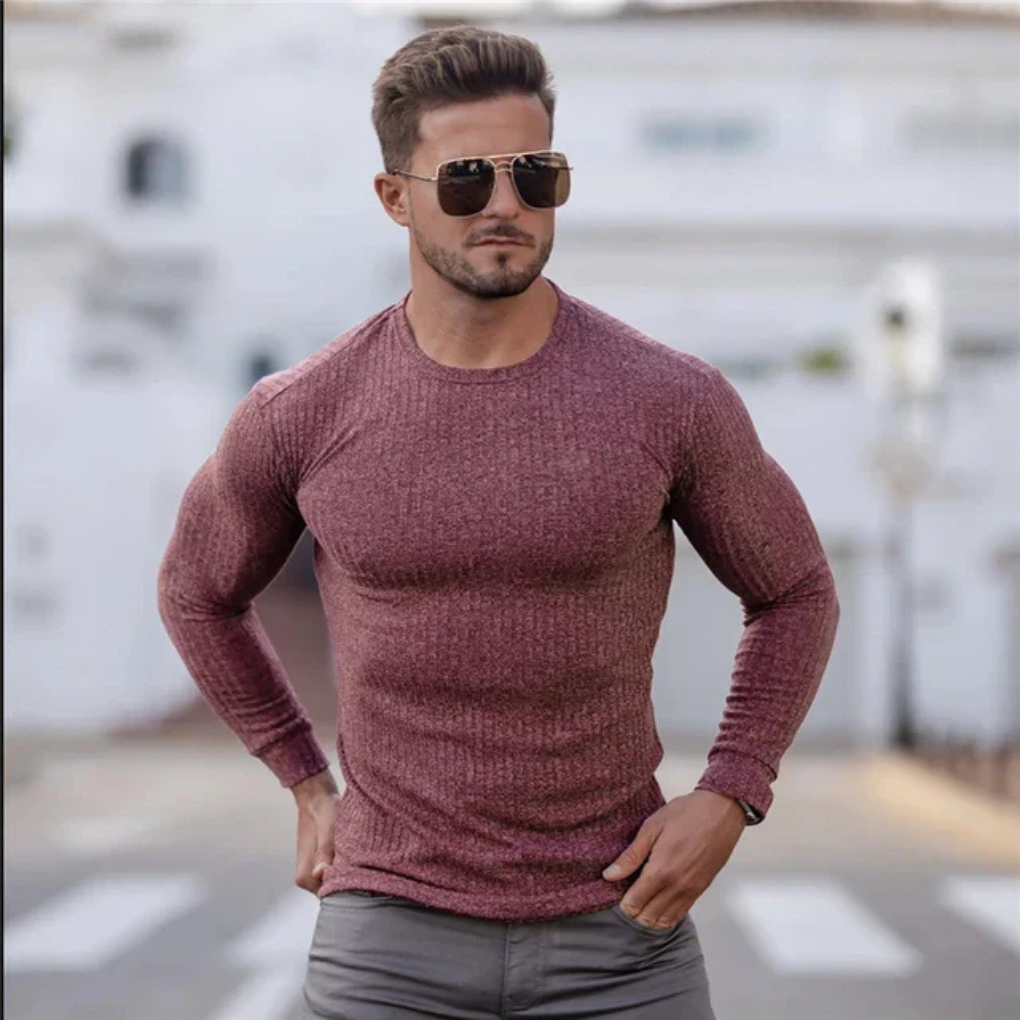 Pull ras du cou en tricot pour homme