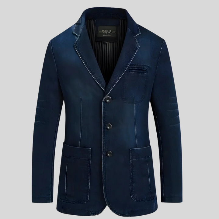 Veste en jean pour homme – Coupe classique avec bordure vintage