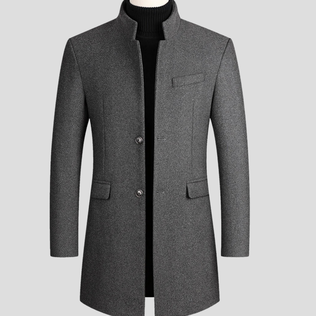 Manteau élégant en laine mélangée pour homme – Vêtements d'extérieur classiques et raffinés