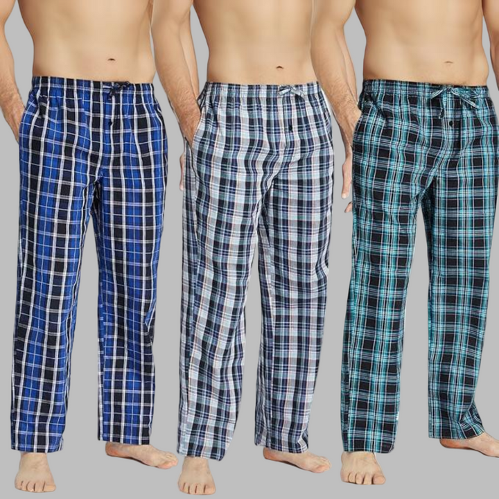 Lot de 3 bas de pyjama en flanelle pour homme