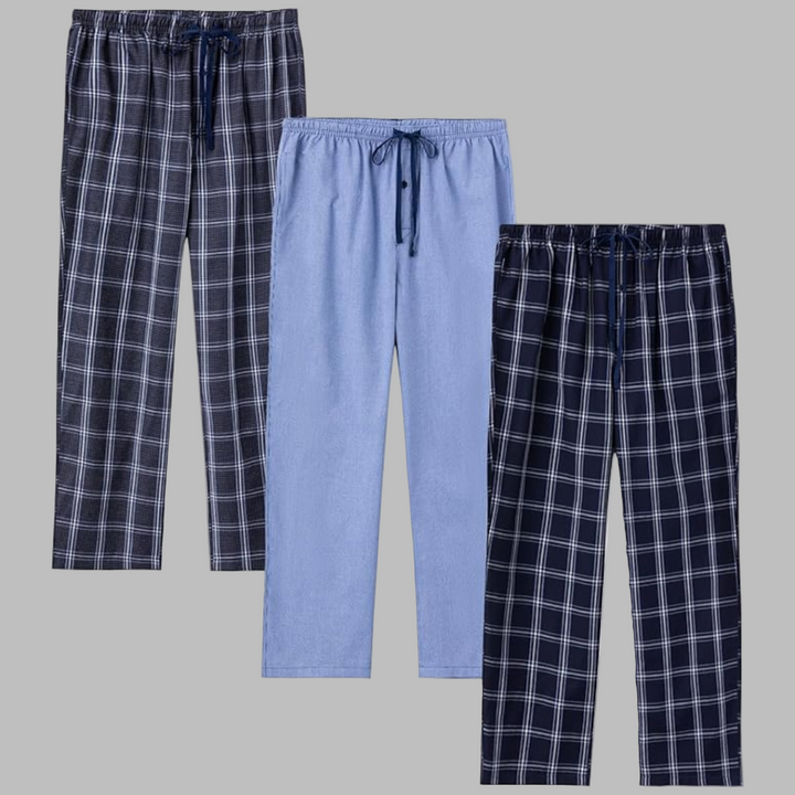 Lot de 3 bas de pyjama en flanelle pour homme