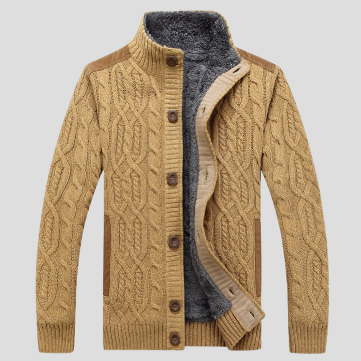 Cardigan doublé en peluche pour homme