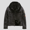 Veste de motard en daim pour homme