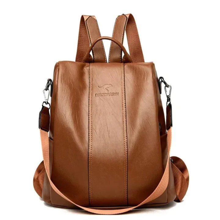 Sac à dos antivol en cuir pour femme