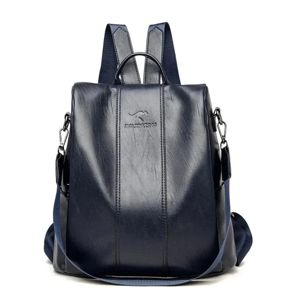 Sac à dos antivol en cuir pour femme