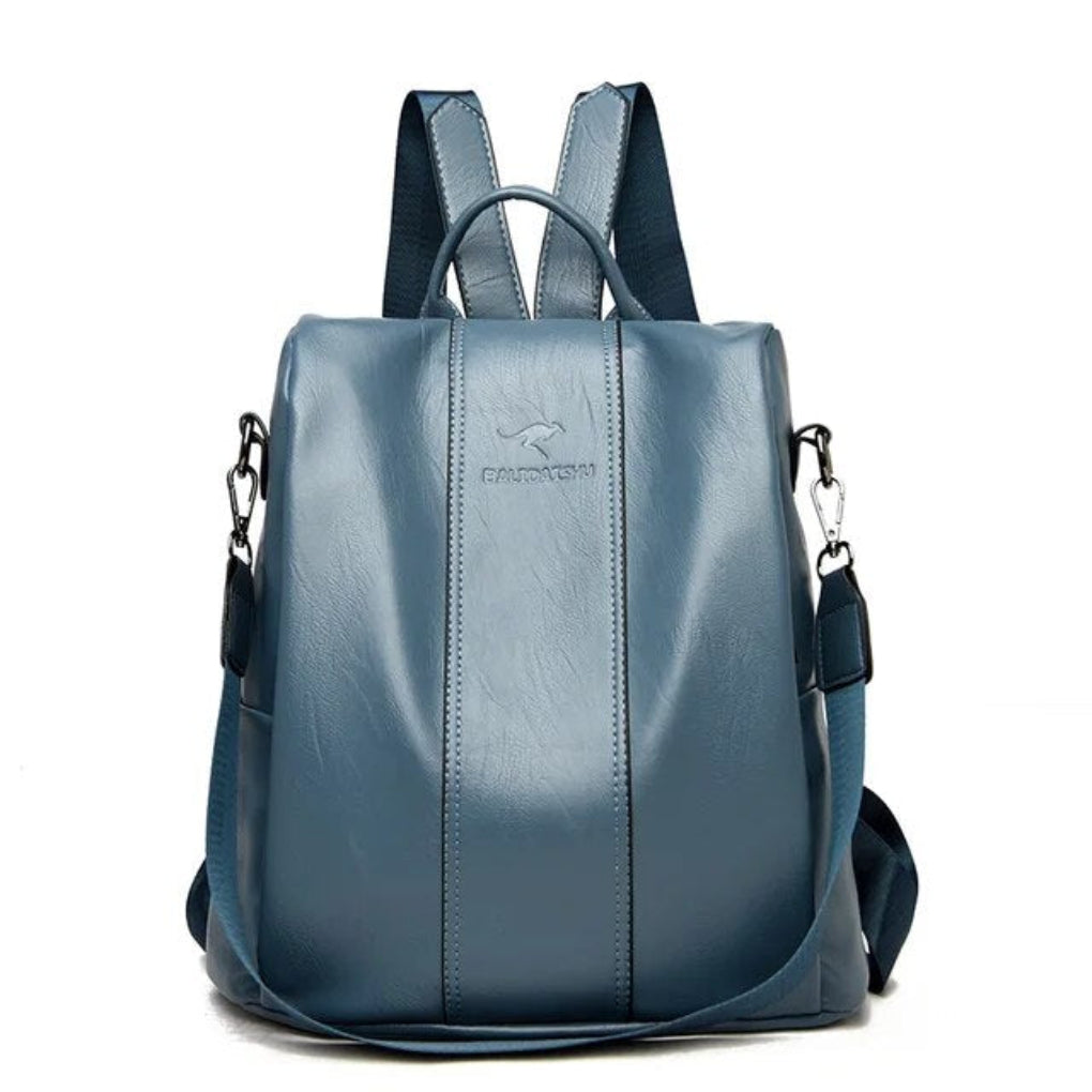 Sac à dos antivol en cuir pour femme